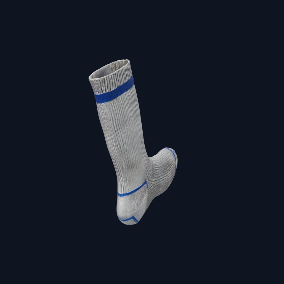 Gray Sock with Blue Stripe Model Pack